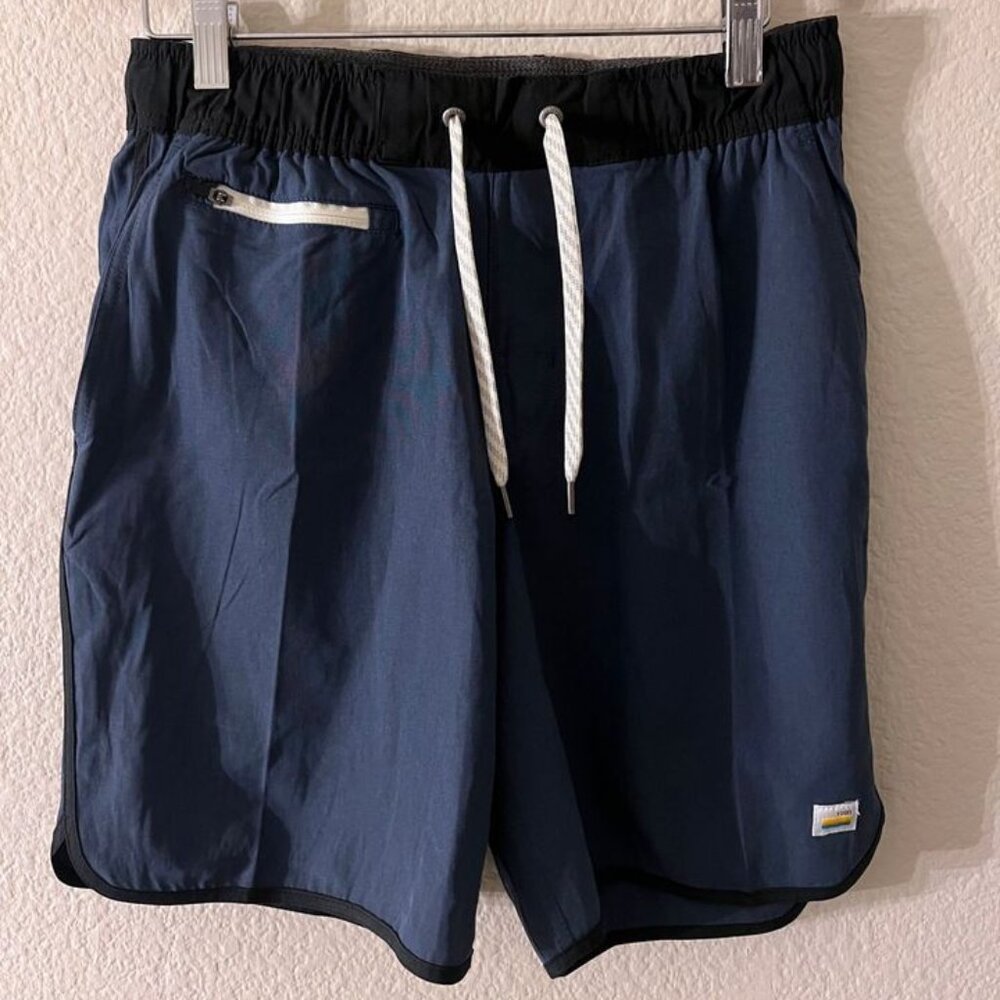 Vuori Men's Athletic Shorts - Blue and Black